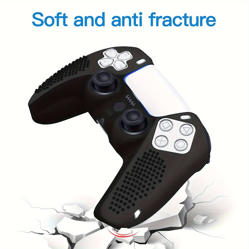 PS5 Controller Silicone Cover with 10 Thumb Grip Caps – Protective Case & Grip Accessories Set for PS5 DualSense Controller