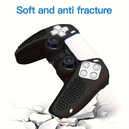 PS5 Controller Silicone Cover with 10 Thumb Grip Caps – Protective Case & Grip Accessories Set for PS5 DualSense Controller