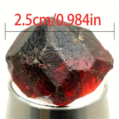 Natural Red Garnet Crystal Rough Stone, Raw Unpolished Mineral Specimen for Home Decor, Crystal Healing