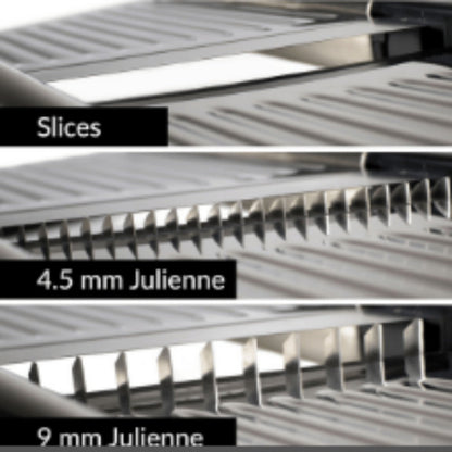 Mandoline Slicer 7-Blade Stainless Steel Vegetable Slicer with Adjustable Thickness & Safety for Home Cooking, Dining and Outdoor Meals