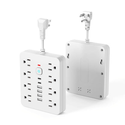 Power Strip with USB Ports, 14-in-1 with Individual Outlet Switches, 8 AC Outlets, 4 USB-A and 2 USB-C Ports