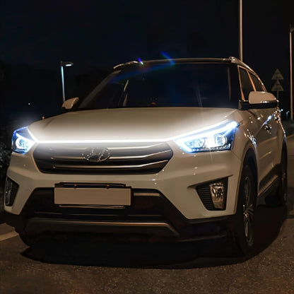 LED Engine Through-Light Bar 70 Inch High-Brightness White Light 2000-3000LM – Auto Welcome Mode Steering Effect 12V Wiring for Car SUV