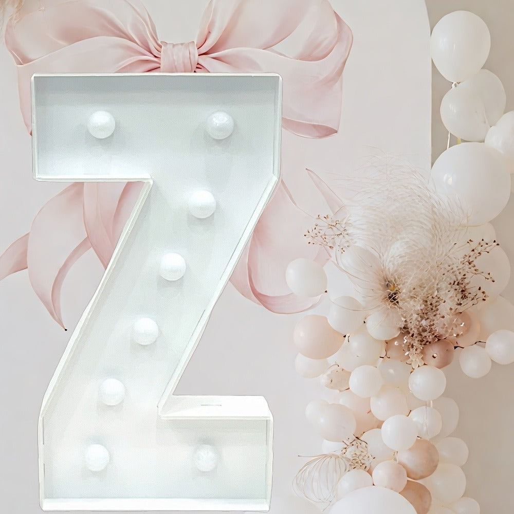 Marquee Letter Lights White LED - 3FT Light Up Letters A-Z for Birthday, Anniversary, Wedding & Party Decor