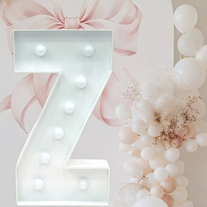 Marquee Letter Lights White LED - 3FT Light Up Letters A-Z for Birthday, Anniversary, Wedding & Party Decor