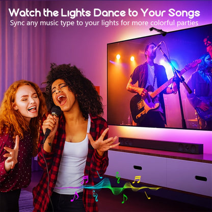 TV LED Backlight with Camera Screen Sync RGBW 5ft – Real-Time Color Matching USB Powered Ambient Bias Lighting for Smart TVs