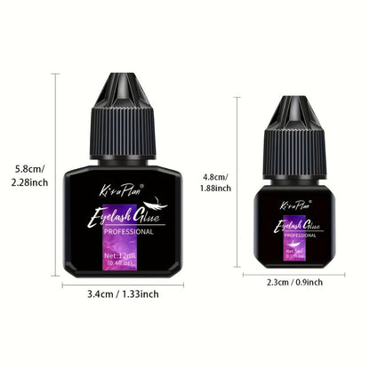 Lash Glue Set, Eyelash Extension Adhesive 6-7 Weeks Retention, Quick Dry DIY Lash Bond for Individual &