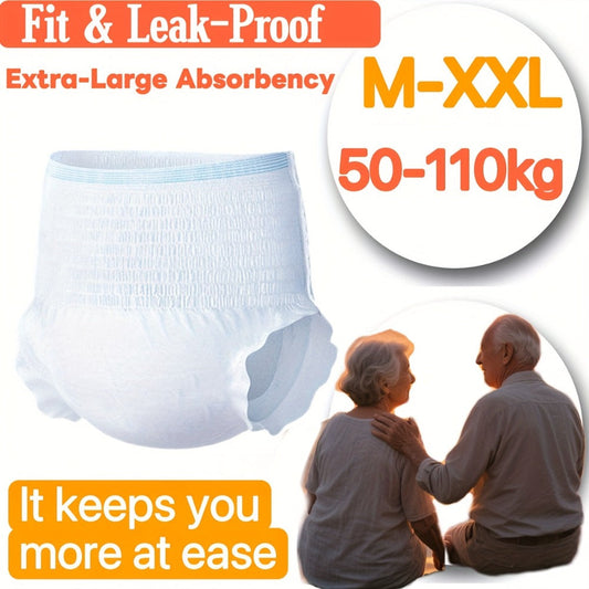 Disposable Incontinence Underwear for Seniors, High Absorbency Leak-Proof Pull-On Briefs, Ultra-Thin Breathable Cotton for Men & Women