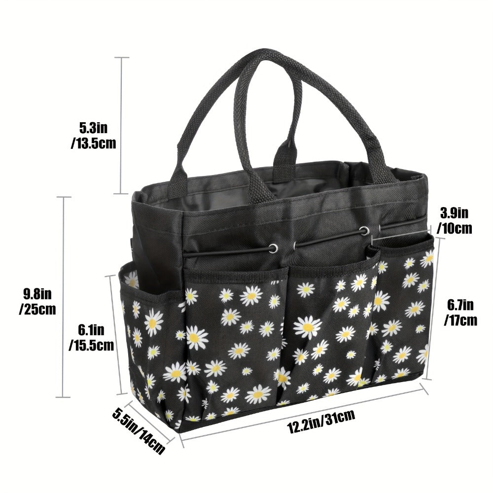 Garden Tool Bag Heavy Duty Multi-Pocket Organizer – Large Capacity Tool Storage Carrier Tote for Gardening, Lawn Care