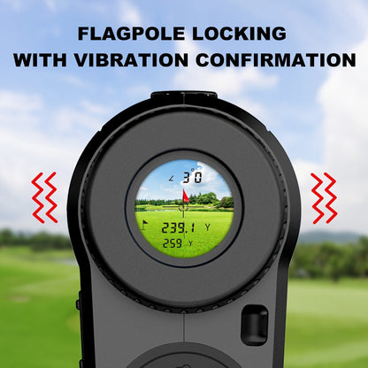 Black Golf Laser Rangefinder with NK-600 and NK-1000 Variant Images, 6x Optics, Slope Switch and USB-C Charging