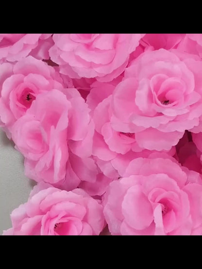 Artificial Rose Heads with Stems, 50-Piece Silk-Labeled Set in Champagne, Silver, Pink, Wine Red, Blue or Orange