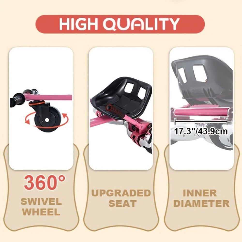 Hoverboard Go Kart Seat Attachment Buggy Conversion Kit 6.5-10 Inch with the Listed Color, Size or Set Options for Everyday Use