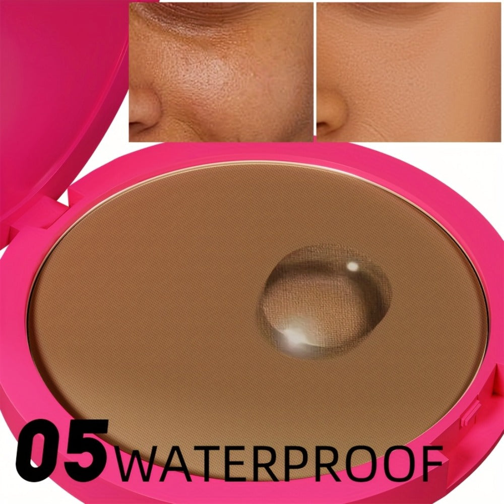 Waterproof Powder Foundation Matte Full Coverage Non-Cakey Formula 0.31oz Compact – Shine, for Makeup, Travel and Everyday Vanity Use