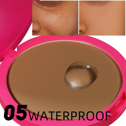 Waterproof Powder Foundation Matte Full Coverage Non-Cakey Formula 0.31oz Compact – Shine, for Makeup, Travel and Everyday Vanity Use