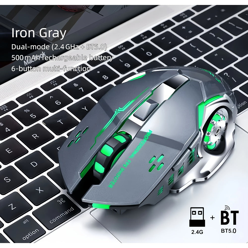 Bluetooth 5.0 2.4G Dual Mode Wireless RGB Gaming Mouse Silent 6 Button USB-C Rechargeable for an Everyday Personal Care Routine