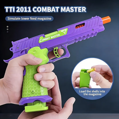 2011 Battle Master Semi-Auto Bullet Toy Gun with Shell Ejecting, 1 Magazine, 20 Simulation Bullets