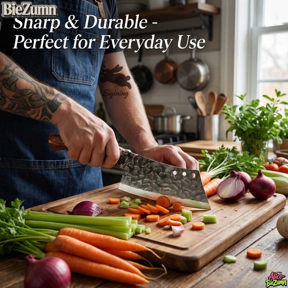 Kitchen Knife Set 7-Piece Stainless Steel Professional Chef Knives with Boning Slicing Carving Peeler Butcher Knife & Scissors