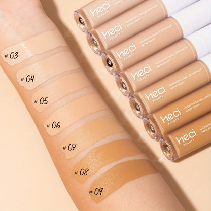 Liquid Concealer and Contour Stick Set 2 Pcs Buildable Coverage Pore Minimizing, for Makeup, Travel and Everyday Vanity Use