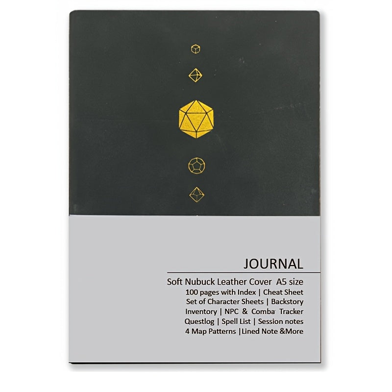 DnD Campaign Journal for D&D 5e & 5R Players, RPG Notebook with Character Sheets, Spell Tracker, Quest Log