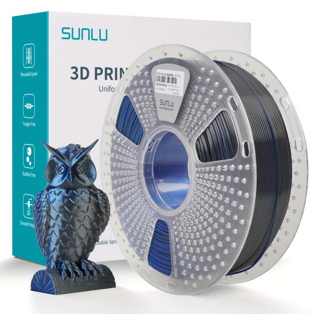 3D Printer Filament SUNLU Dual-Color Silk PLA+ 1.75mm 1kg Spool with Ten Glossy Two-Tone Options