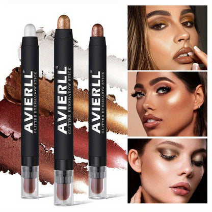 Waterproof Eyeshadow Stick Set 8 Piece, Shimmer, Pearlescent & Matte Eye Shadow Pencils, Creamy Blendable Formula