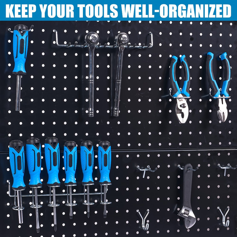 Pegboard Hooks Organizer Kit 278pcs with Bins – 1/8 & 1/4 Inch Peg Board Hook Assortment for Garage Wall Tool Storage | Hanging Storage