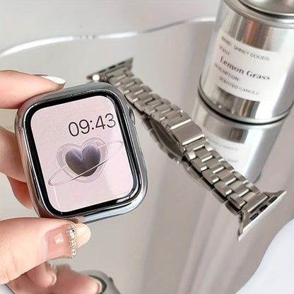 Slim Waist Apple Watch Steel Band & Half Shell Case 3-Piece Set for an Everyday Personal Care Routine