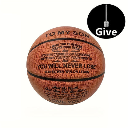 Motivational Basketball Gift for Teenagers, Grandson & Grandchild – International Standard Size, Inspirational Quote Ball