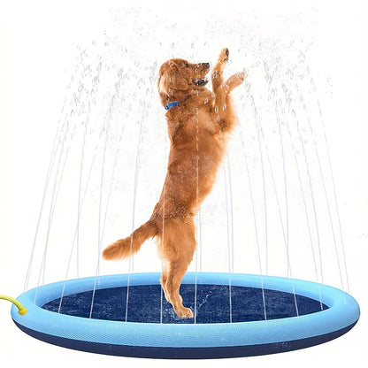 Dog Splash Pad for Large Dogs Extra Thick 0.6mm, Sprinkler Pool & Cooling Mat for Jumbo & Big Breeds
