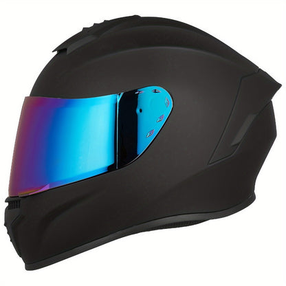 Motorcycle Helmet Full-Face Design in Three Shell Colors, S-XL Sizes, Washable Liner and Multi-Vent Layout
