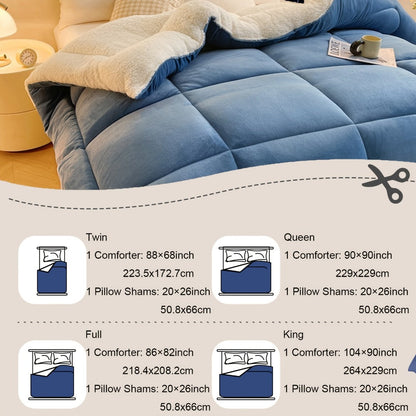 Sherpa Fleece Comforter Set Extra Thick Plush Microfiber Reversible Soft Warm Luxury Bed Blanket Twin XL Full Queen King 10 Colors