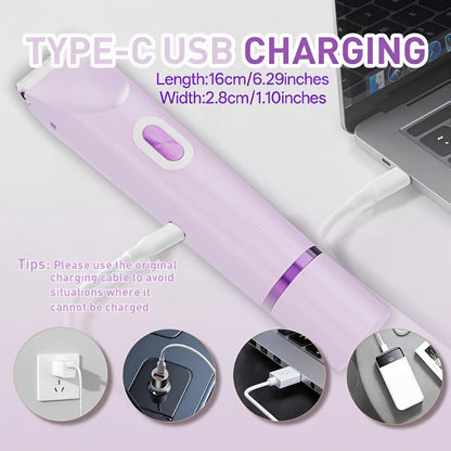 Women's Hair Trimmer 2-in-1 Bikini Trimmer & Electric Shaver - USB Rechargeable Dual Head Design
