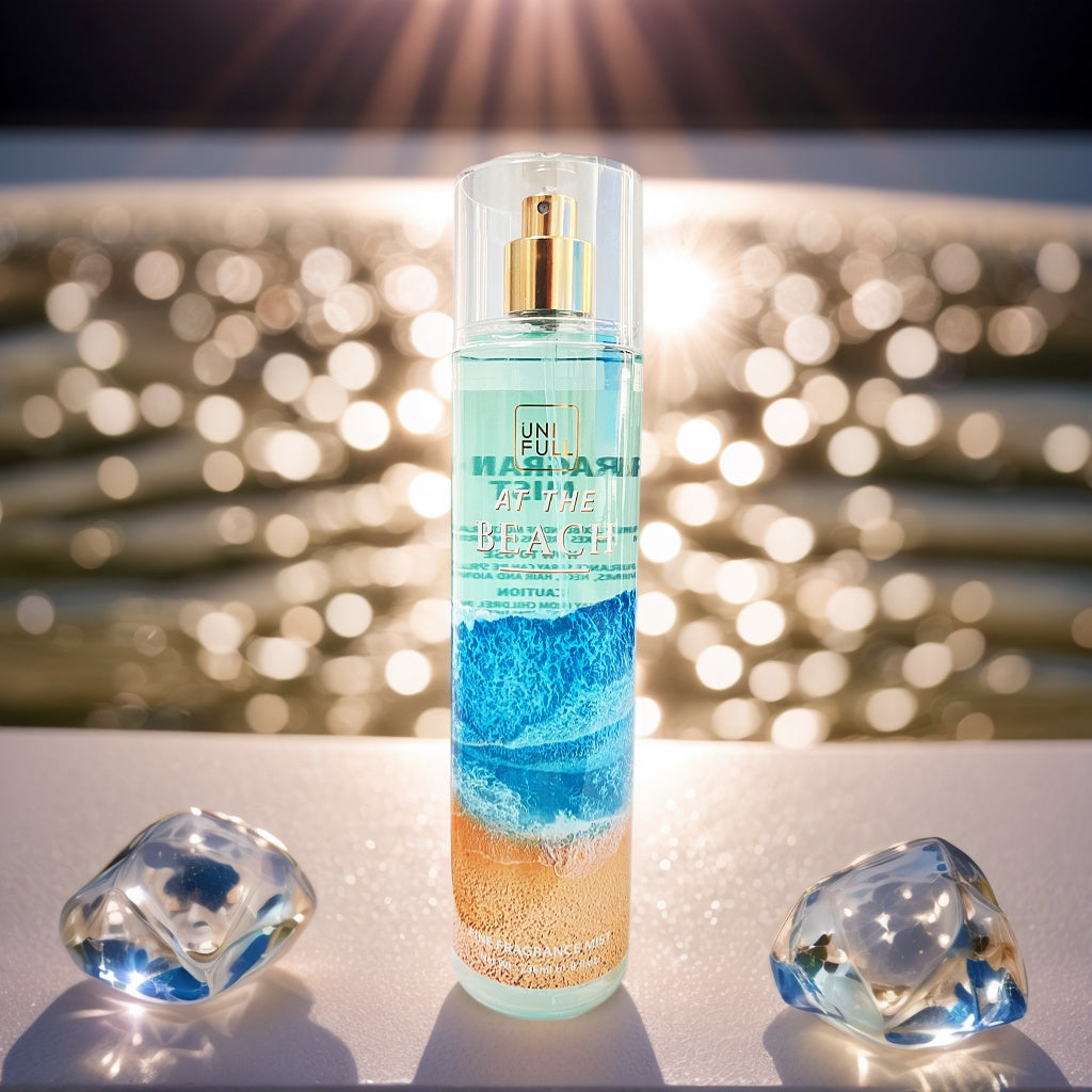 Body Mist Perfume Spray 8oz – 12 Scents Floral Hair & Body Fragrance for Women, Rose, Cherry Blossom, Beach, Long-Lasting Light Scent