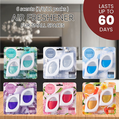 Air Freshener Odor Eliminator for Home Closet Bathroom Pets Small Space 0.25oz Up to 30 Days 6 Scents Eucalyptus Lavender Hawaiian Peach