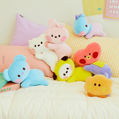 BT21 Minini Lying Cushion Official Plush Pillow Stuffed Character Cushion for BTS ARMY Fans for Entryways, Bedrooms and Living Spaces