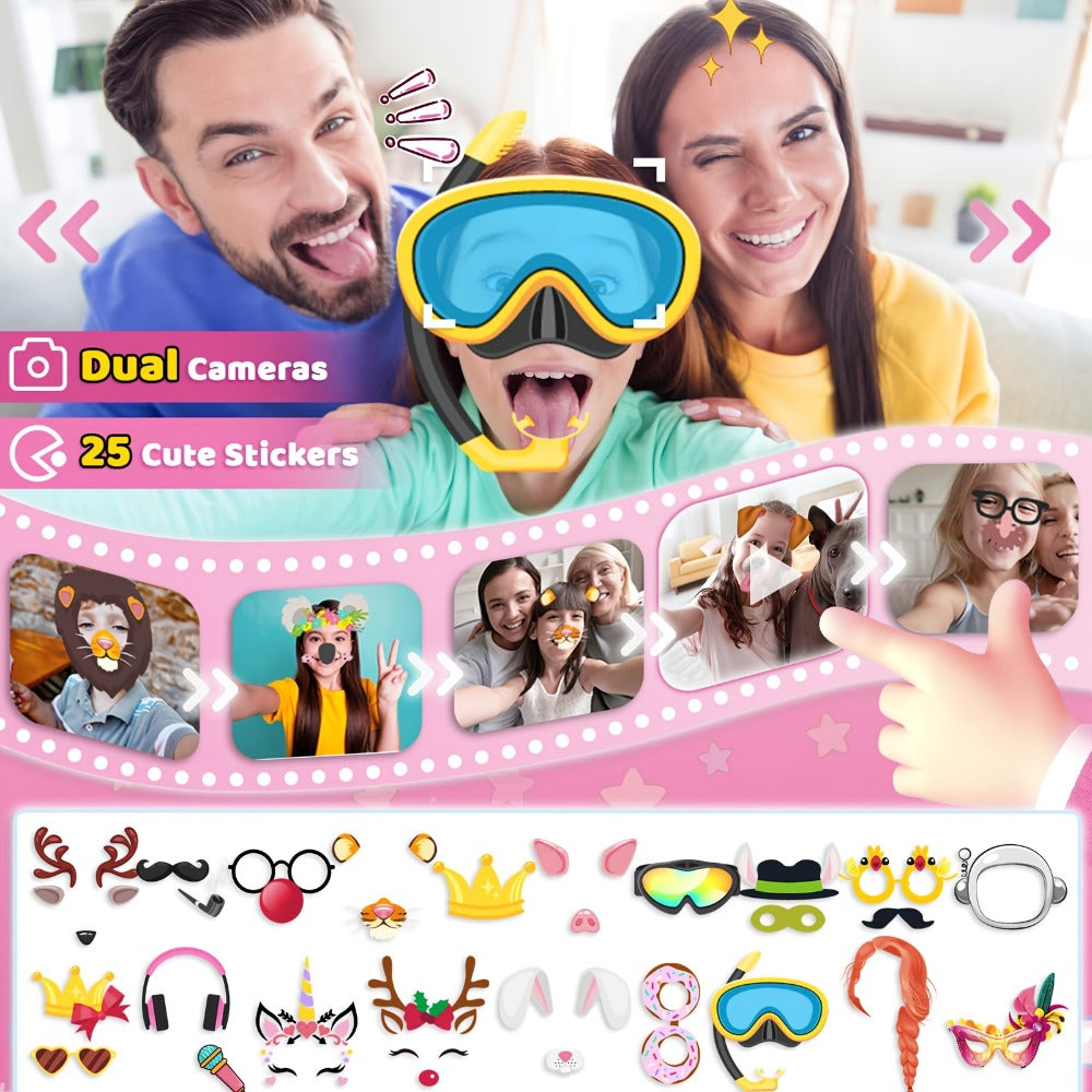 Explorer Toy Phone in Pink, Purple or Green with Dual Cameras, Touchscreen Interface and 8GB Label