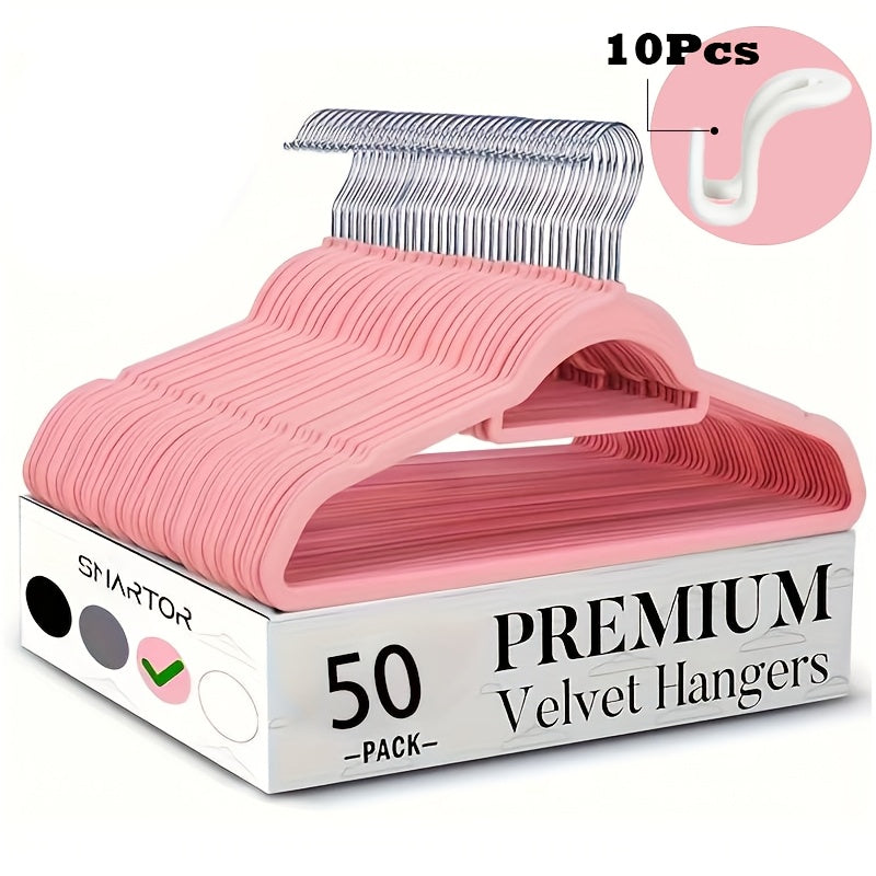 Velvet Hangers Non-Slip Slim Space Saving Clothes Hangers, Premium Flocked Suit Hangers for Closet Organization