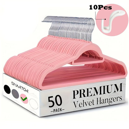 Velvet Hangers Non-Slip Slim Space Saving Clothes Hangers, Premium Flocked Suit Hangers for Closet Organization