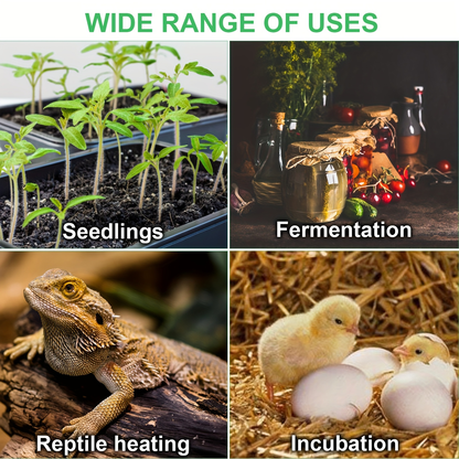 Seedling Heat Mat MET, Uniform Heating for Germination Indoor Gardening Greenhouse, Hydroponic Seed Starting Warming Pad M & L Size