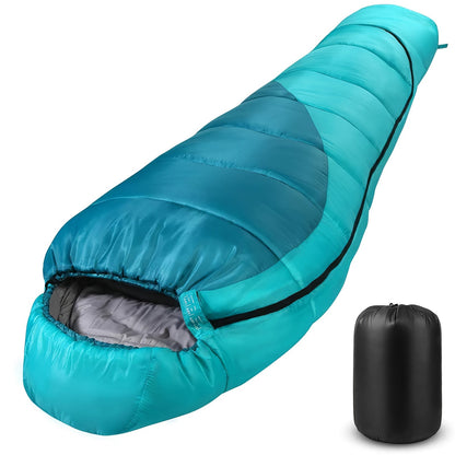 Mummy Sleeping Bag 15°F & 32°F – 3-4 Season Cold Weather Sleeping Bag for Adults, Ripstop Polyester Lining, Anti-Snag Zipper