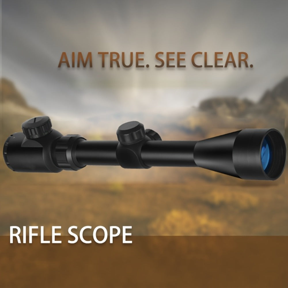 Rifle Scope Nitrogen-Filled Illuminated Reticle for Hunting Airsoft Pellet Guns, Multi-Power Zoom Tactical Scope
