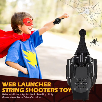 Spider Web Shooter Wrist Toy for Kids - 8ft Realistic Web Launcher with Suction Cup, String Gloves & Launcher