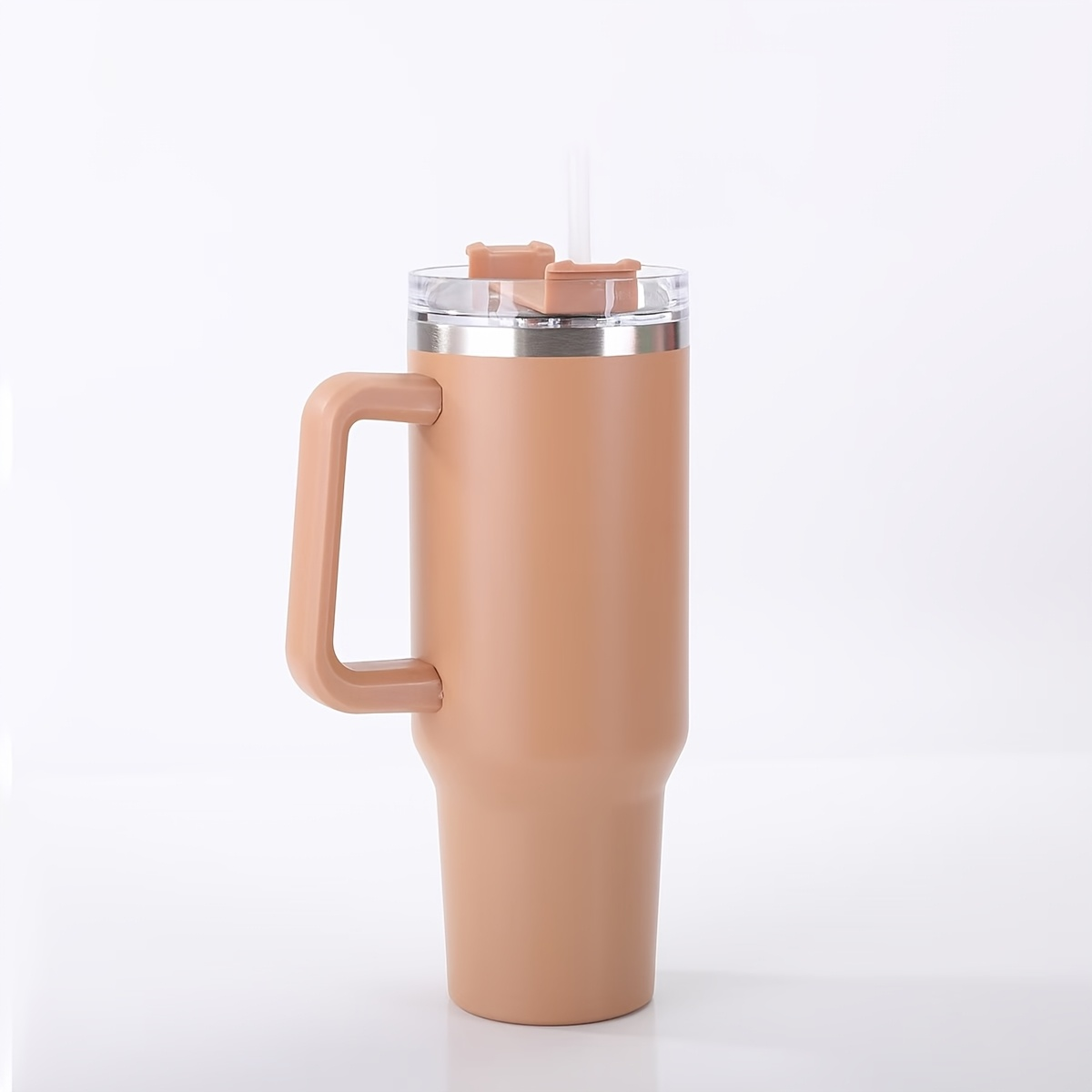 Insulated Tumbler 40oz with Handle & Straw Lid – Double-Wall Vacuum 304 Stainless Steel Travel Cup, Leakproof & Rustproof