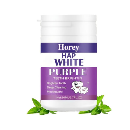 Purple Teeth Whitening Powder for Sensitive Teeth, BPA-Free Alcohol-Free Tooth Polishing Powder Deep Cleans