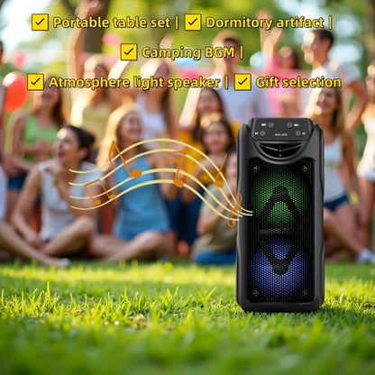 Portable Bluetooth Speaker MOS-2058 with RGB Ambient Lights, USB, AUX, FM, TF Playback and Four Colors