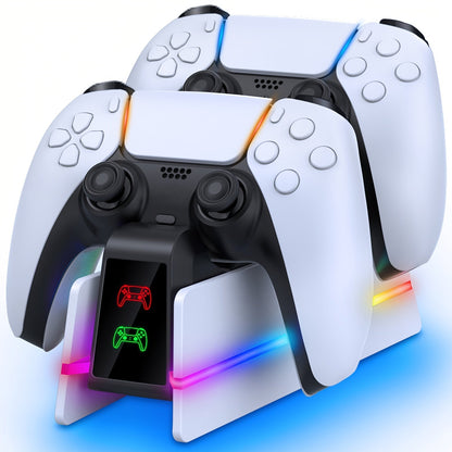 PS5 Controller Charging Station 9-Color LED Light Fast Charging Dock for DualSense & DualSense for an Everyday Personal Care Routine