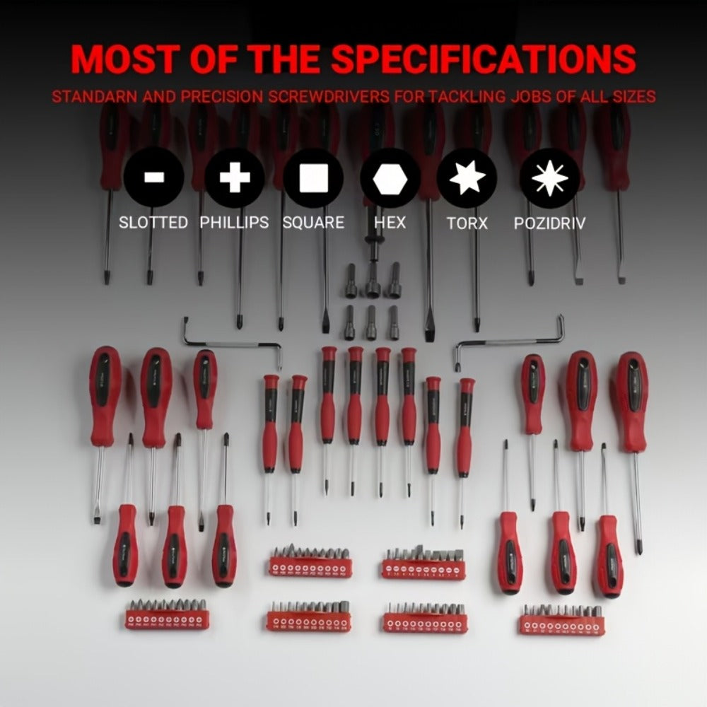 Precision Screwdriver Set Magnetic Insulated – 10/100/126/132 Piece Hex Bit Kit for Electronics Phone Auto Repair DIY with Organized Storage
