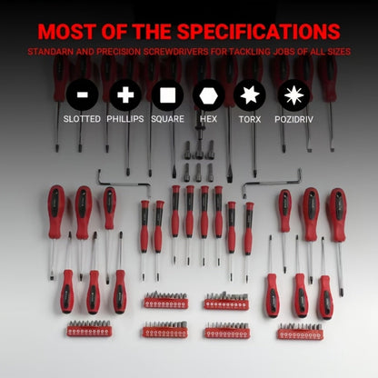 Precision Screwdriver Set Magnetic Insulated – 10/100/126/132 Piece Hex Bit Kit for Electronics Phone Auto Repair DIY with Organized Storage