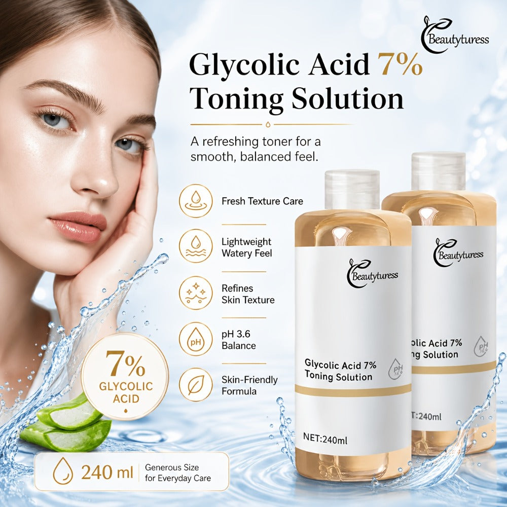 Glycolic Acid Serum with Alpha-Arbutin & Damascus Rose Water, & Smoothing Face Serum for Sensitive Skin