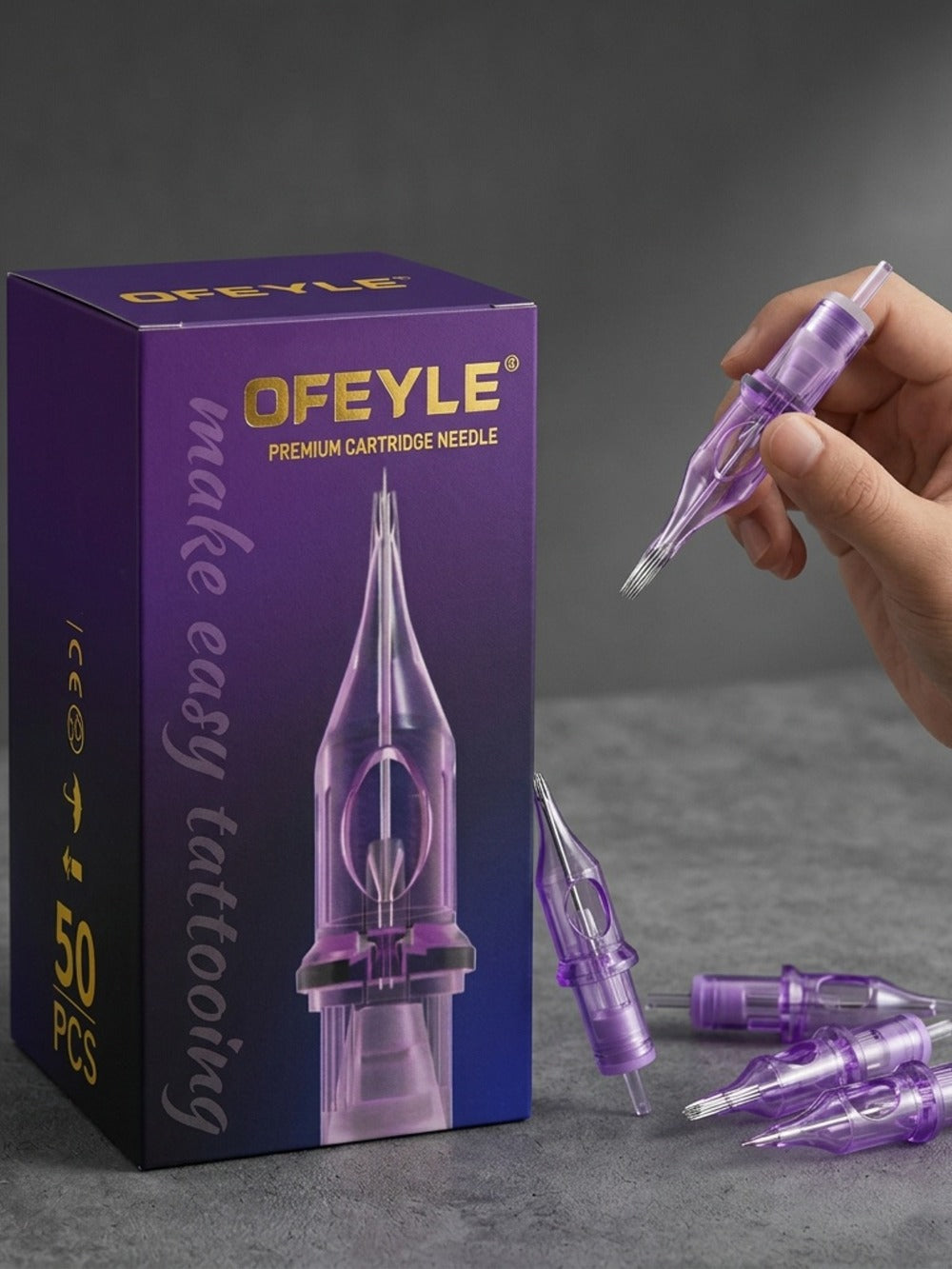 Stainless Steel Tattoo Cartridge Needles 50pcs Mixed RL RS RM M1 Weaved Magnum for Temporary Body Art, Festivals and Costumes