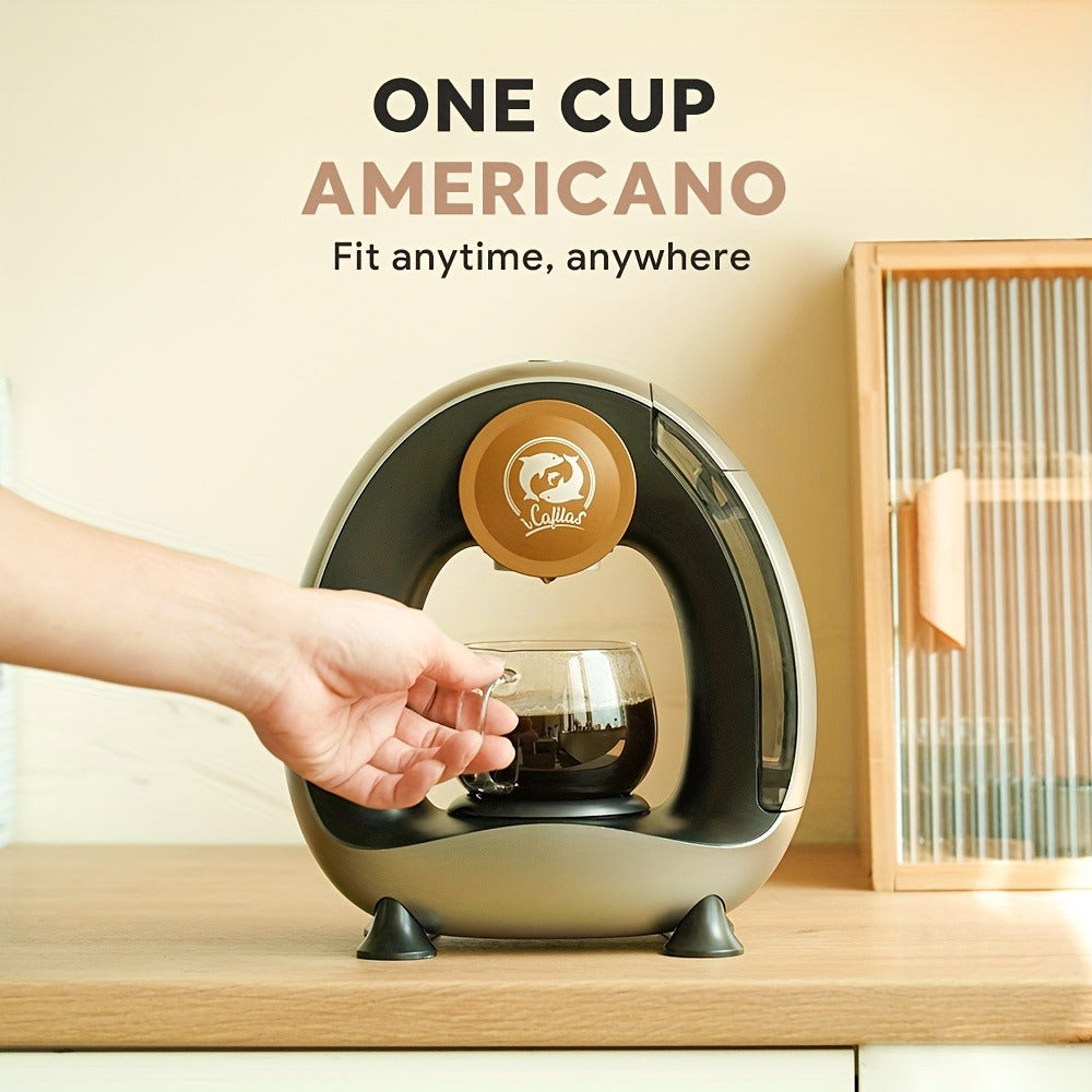 Single Serve Coffee Maker 2-in-1 K-Cup Compatible and Coffee Grounds - Mini Drip Coffee for Entryways, Bedrooms and Living Spaces